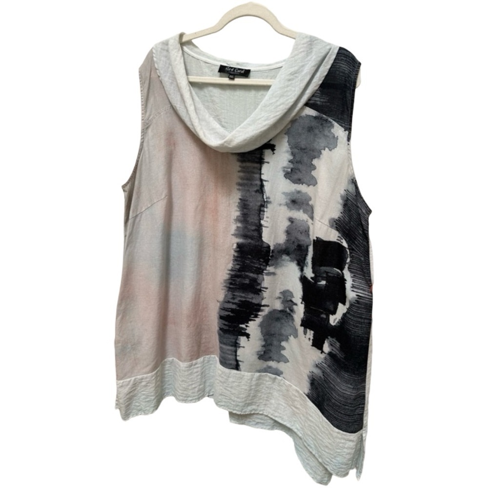 Red Coral Abstract Artistic Sleeveless Top XXL - Picture 6 of 11